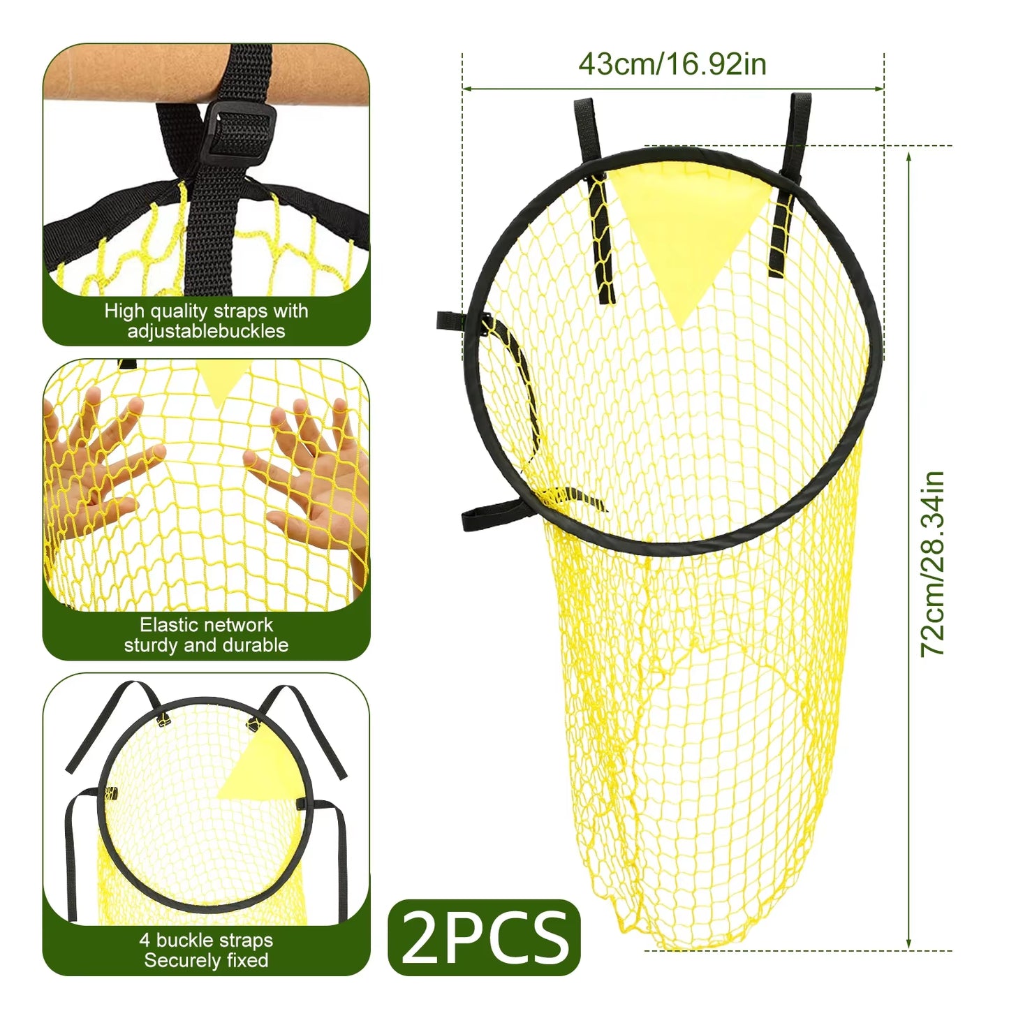 2Pcs Football Target Net Foldable Football Training Net Set Soccer Training Equipment for Football Game Design Target Training