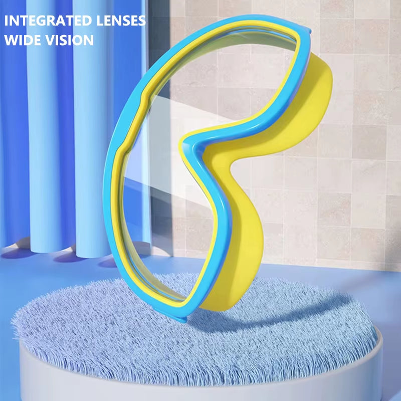 Swimming Glasses Waterproof Anti-Fog HD Transparent Earplugs Kids Swimming Goggles Large Framepool Eyewear Swimming Accessories