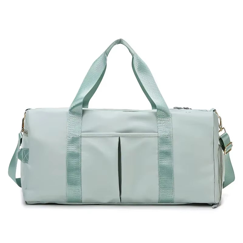 Training Yoga Sports Bags Fitness Gym Bags Wet Dry Separate Luggage Bag with Independent Shoe Compartment Travel Duffel Handbag