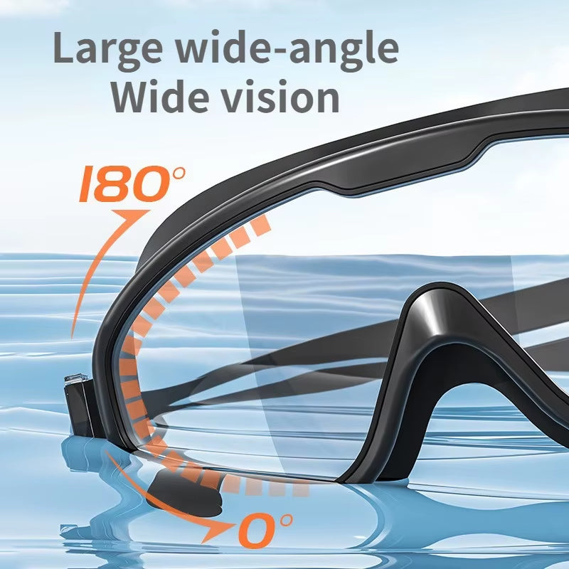 Swimming Glasses Waterproof Anti-Fog HD Transparent Earplugs Kids Swimming Goggles Large Framepool Eyewear Swimming Accessories